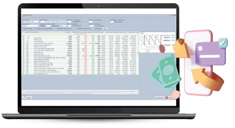 Sugestão de compra e gestão de custos no sistema para laticínios